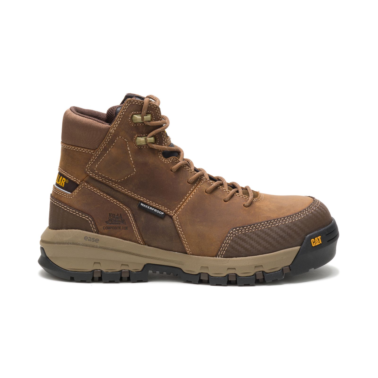 Caterpillar Boots Islamabad - Caterpillar Device Waterproof Composite Toe Mens Work Boots Dark Beige (289731-BES)